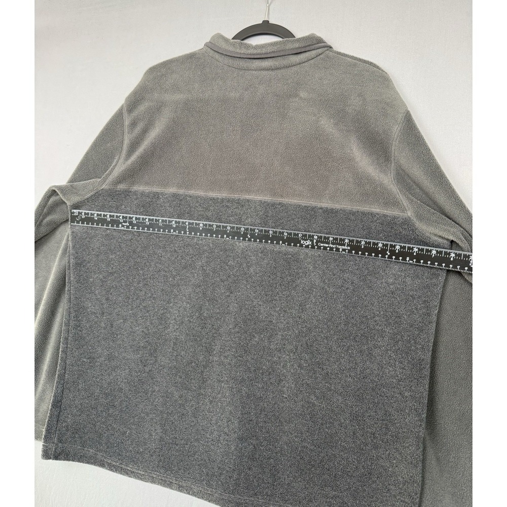 Columbia Gray Pullover Sweater Mens XL Snap Sweatshirt Jacket Hiking Hunting - Picture 7 of 7